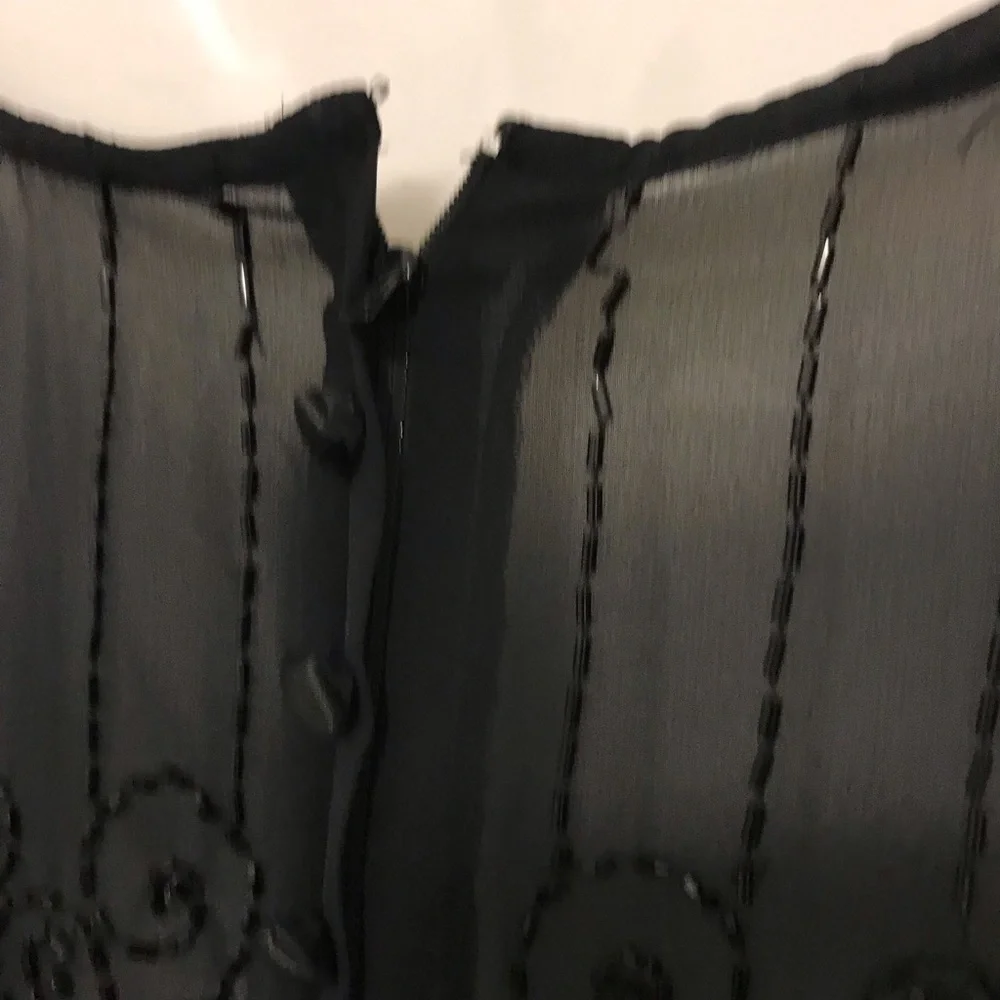 Evening beaded black dress women’s size 10 - Picture 8 of 10